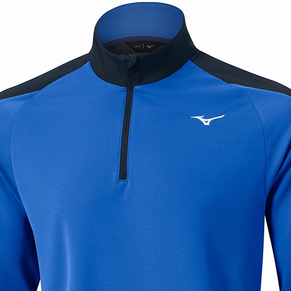 All Purpose Layer Mizuno Winter Breeze 1/4 Zip Pullover - Blue
