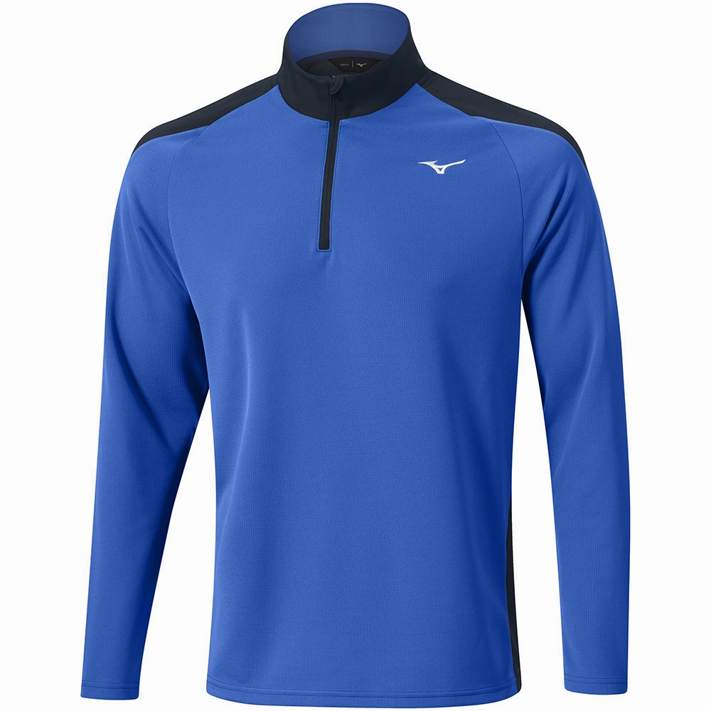 Classic Wear winter warmth Mizuno Winter Breeze 1/4 Zip Pullover - Blue