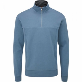 Timeless Active Oscar Jacobson Hawkes 1/4 Zip Pullover - Blue Charcoal