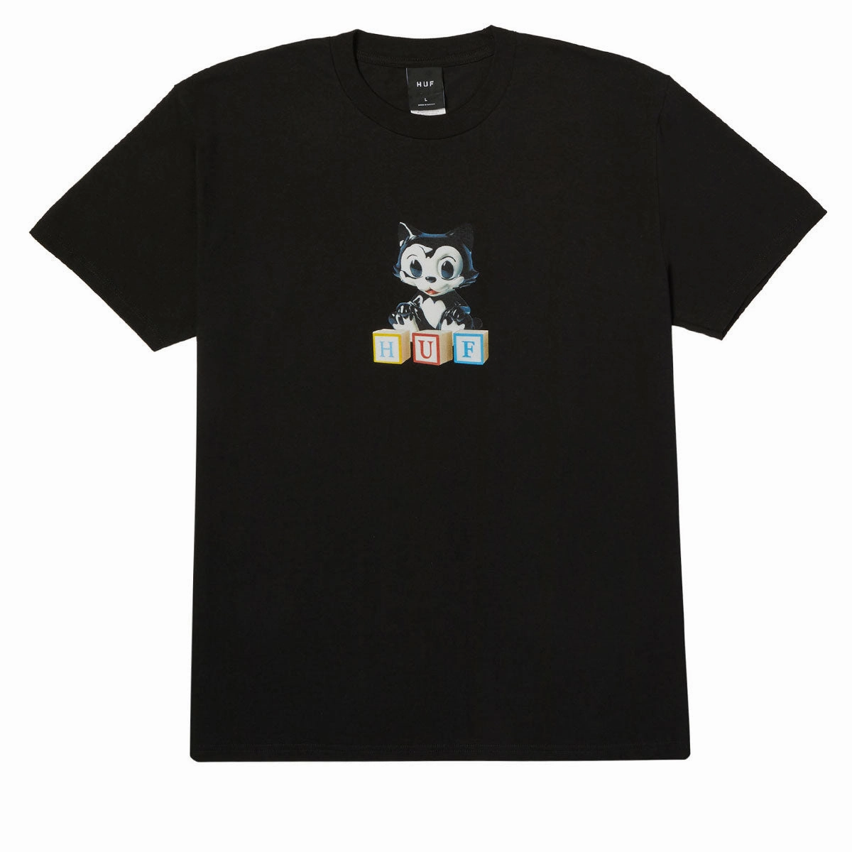 Sustainable Production Process Holiday Outfit Style HUF Blocks T-Shirt - Black