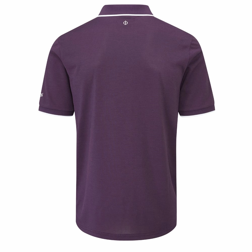 Fashion-Forward Light Casual Oscar Jacobson Cooper Polo Shirt - Plum