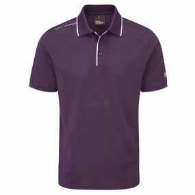 Oscar Jacobson Cooper Polo Shirt - Plum Timeless Wear