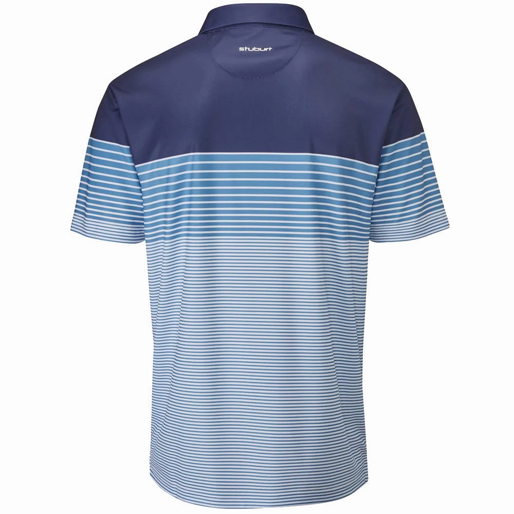 Reinforced Hems Stuburt Highland Polo Shirt - Midnight/Vintage Blue