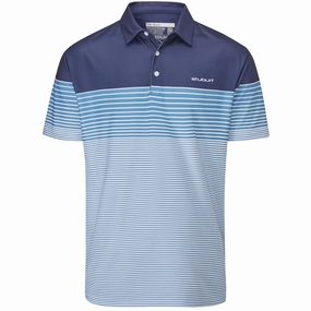 Smart Layering Stuburt Highland Polo Shirt - Midnight/Vintage Blue