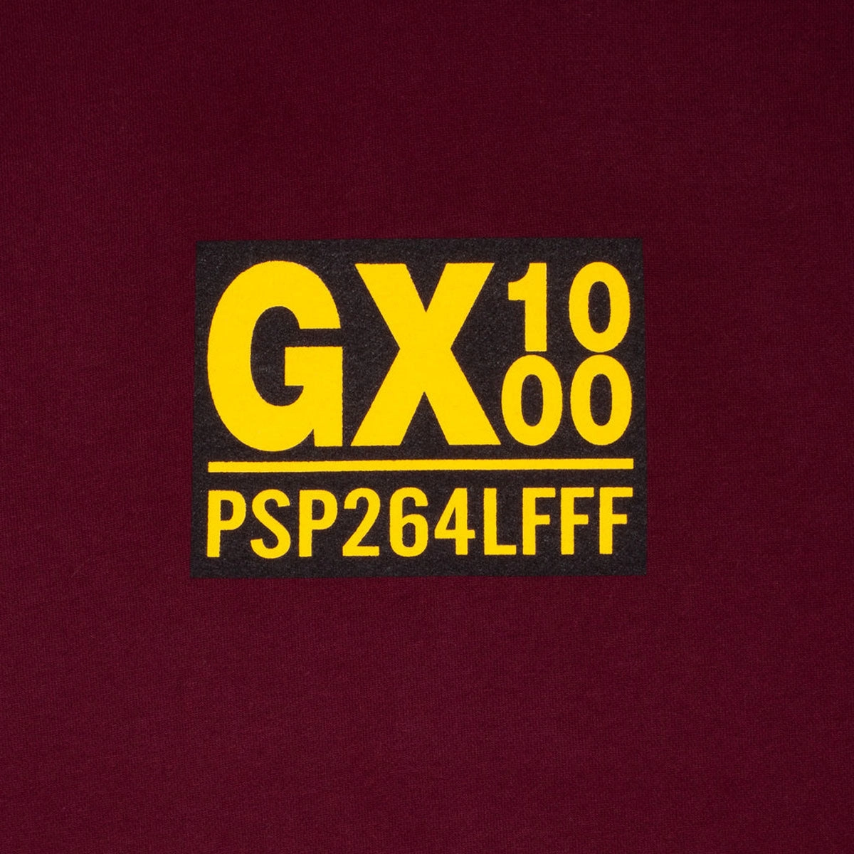 GX1000 OG Logo Hoodie - Burgundy/Yellow Font Koala like