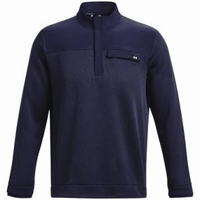 Camping Comfort Patchwork Under Armour Storm SweaterFleece 1/2 Zip Pullover - Midnight Navy