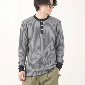 TemperatureControl Fabric Hiking durability HEALTHKNIT / Basic Waffle Henley Neck Long Sleeve