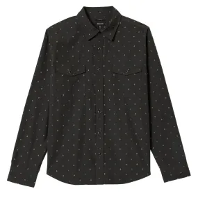 Brixton Wayne Long Sleeve Shirt - Asphalt Black Edgy style UV Protection