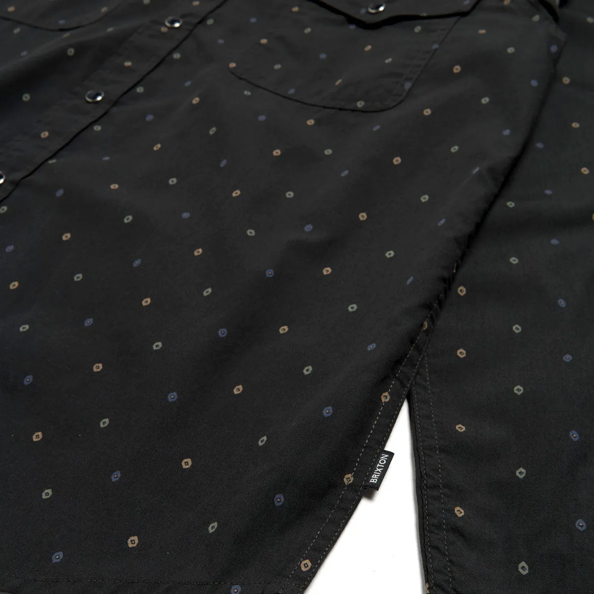 Brixton Wayne Long Sleeve Shirt - Asphalt Black Unique Design
