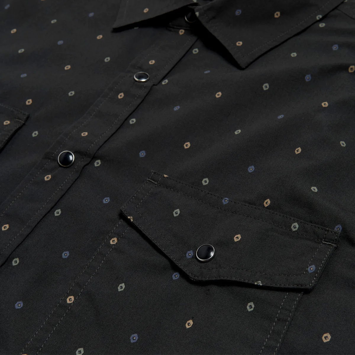 Brixton Wayne Long Sleeve Shirt - Asphalt Black Non Chafe Seams Tailored Cut
