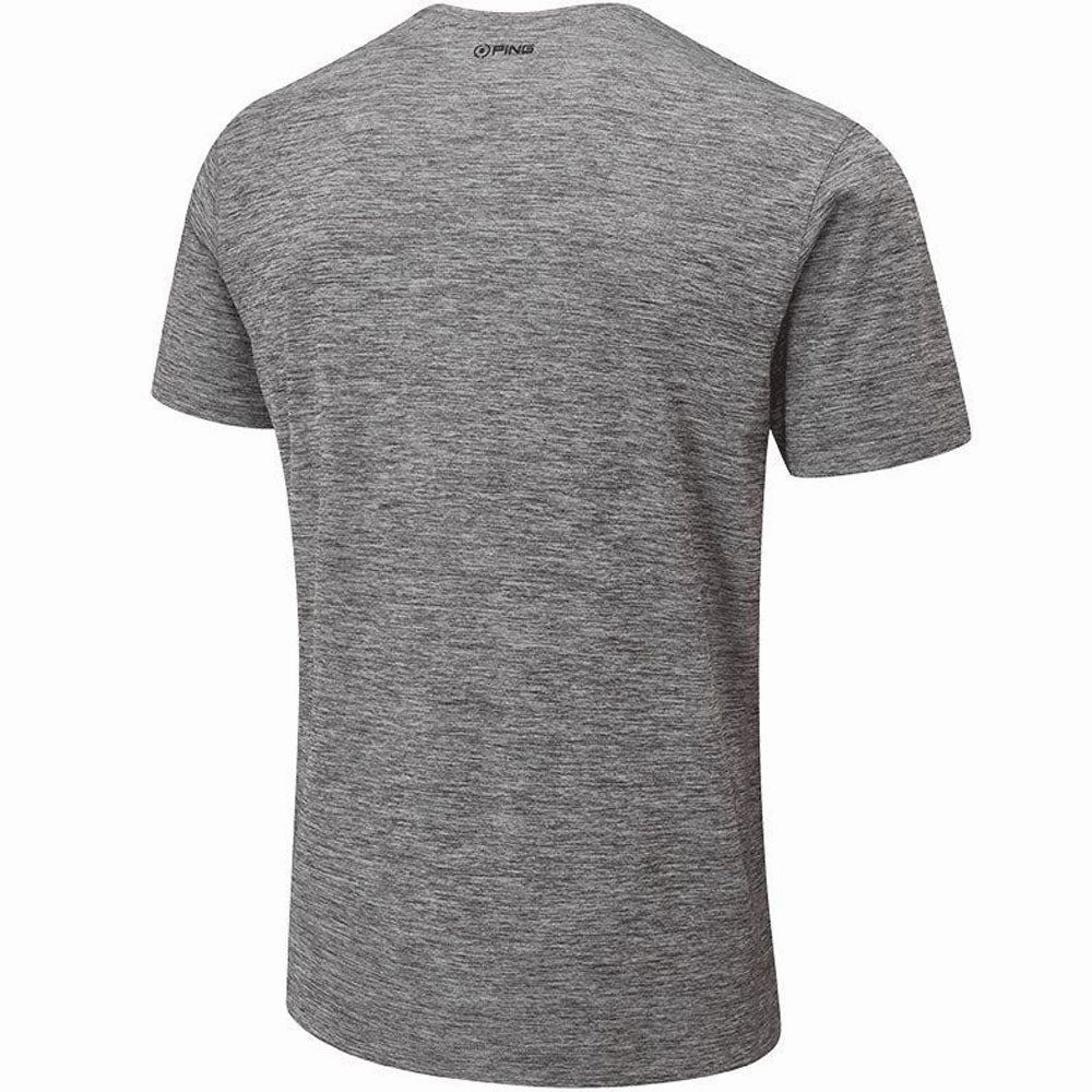 LayeredHemDetails Comfy Style Ping Swing Tee Polo Shirt - Charcoal Marl