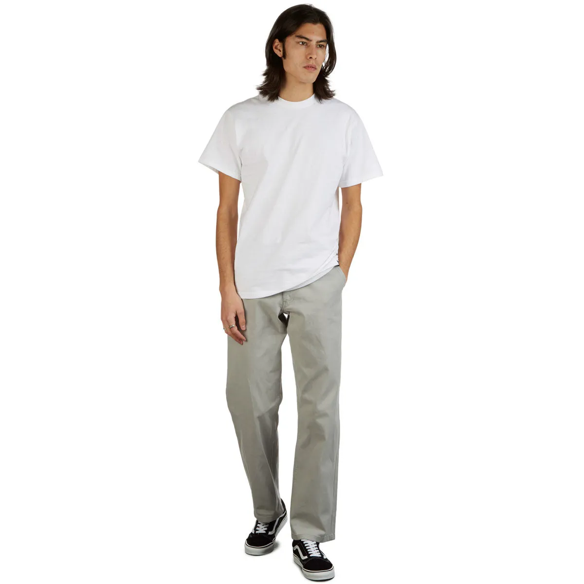 CCS Relaxed Stretch Chino Pants - Dove Grey Smooth Fit Lining