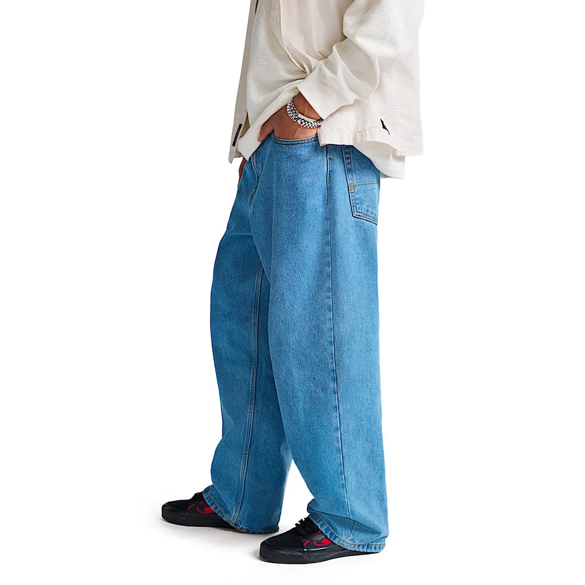Fresh Fit Durable Twill Vans Check-5 Baggy Denim Jeans - Stonewash Blue 2025