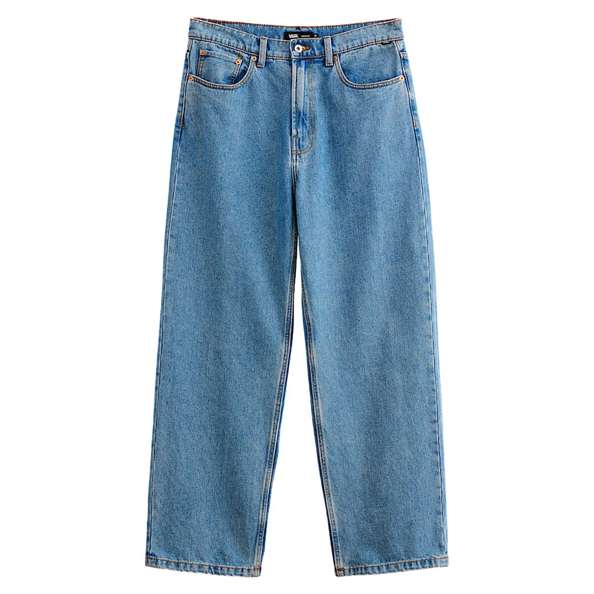 DoubleLayeredHem Vans Check-5 Baggy Denim Jeans - Stonewash Blue 2025