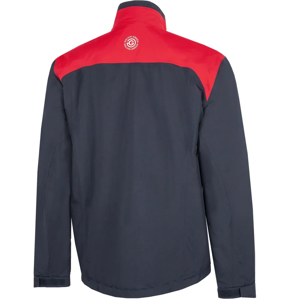 Galvin Green Anton Waterproof DRYVR Jacket - Navy/Red Odor Resistant Tech Anti Slip Cuffs