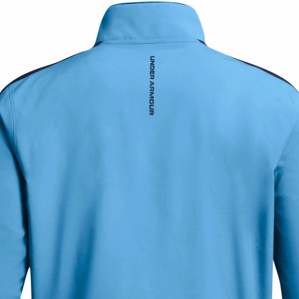 surfing suitable Under Armour Storm Windstrike 1/2 Zip Pullover - Photon Blue/Midnight Navy/White