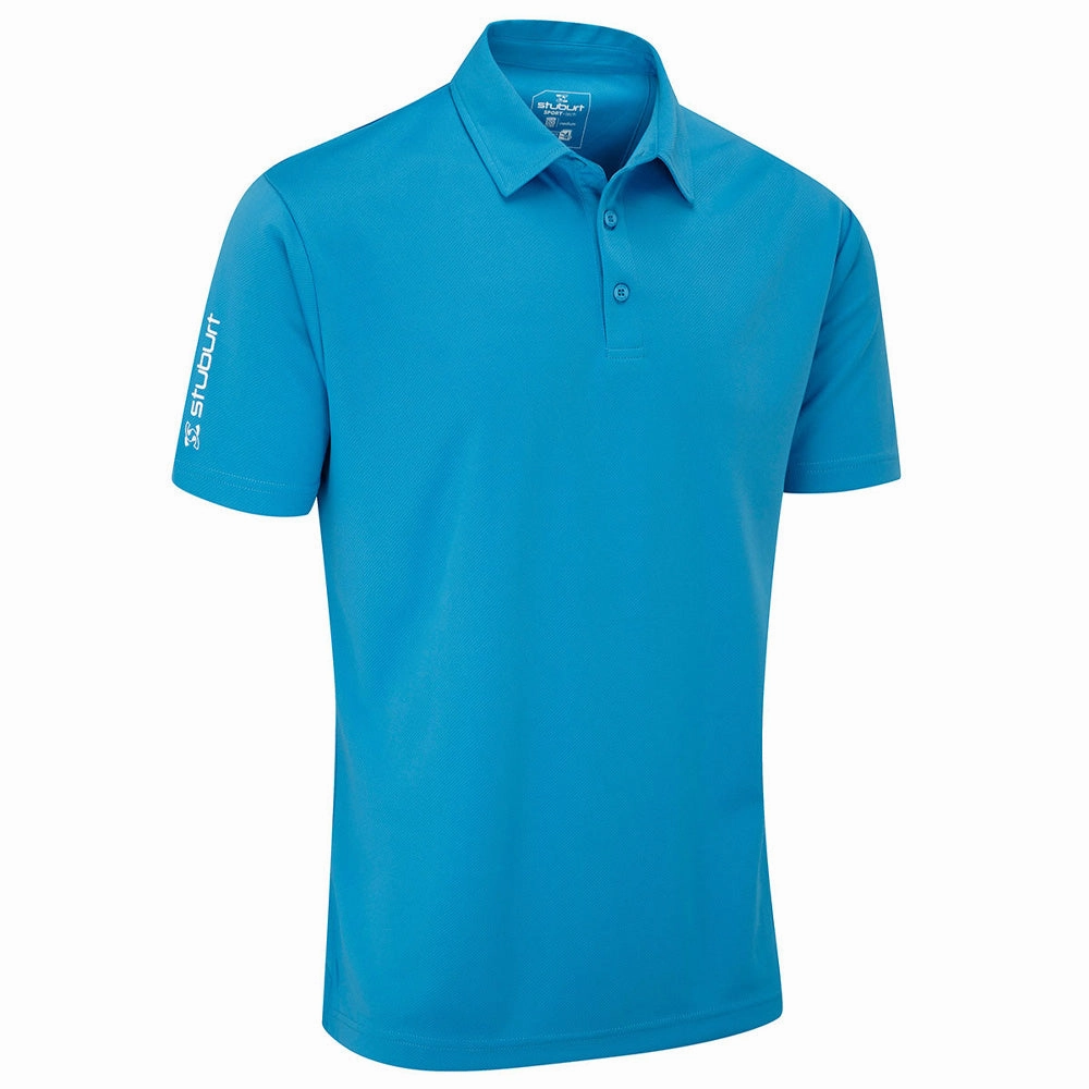Stuburt Sport-Tech Polo - Bondi Blue AntiPilling Water Based Ink