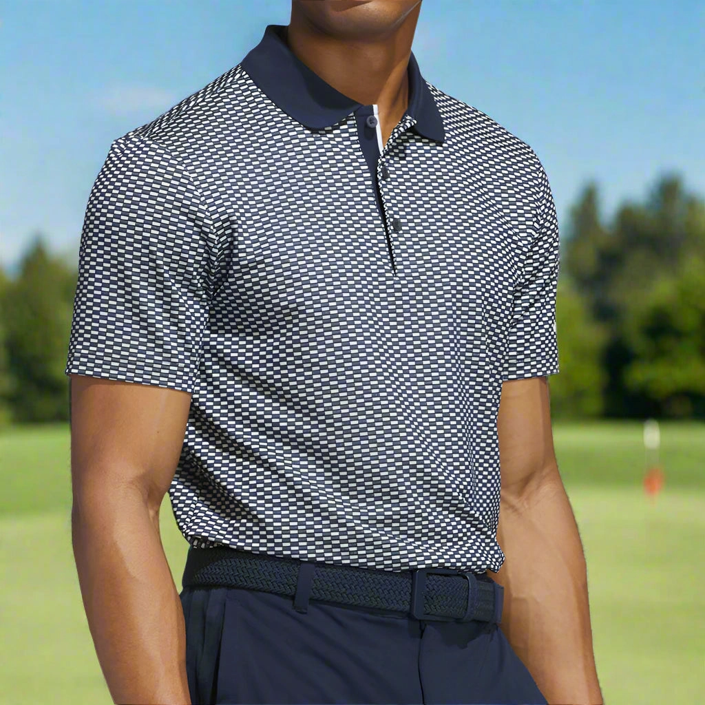 Timeless Wear Essential Clothing adidas Beyond the Course Textured Polo Shirt - Collegiate Navy