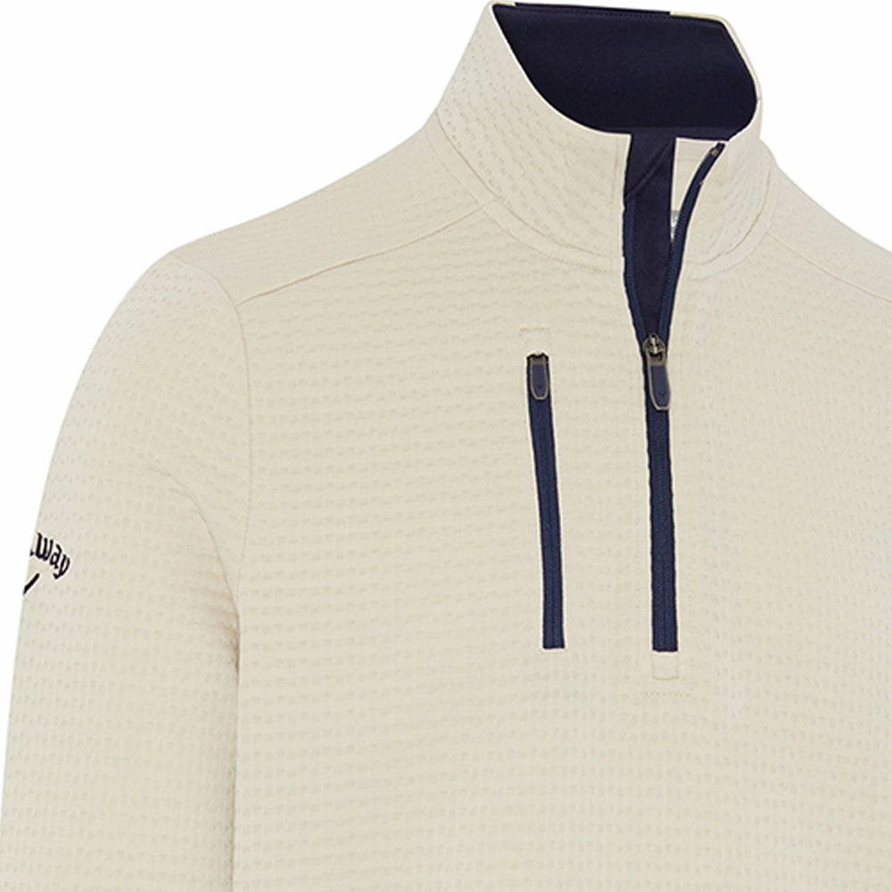 Winter Gear Callaway Midweight Textured 1/4 Zip Pullover - Oatmeal
