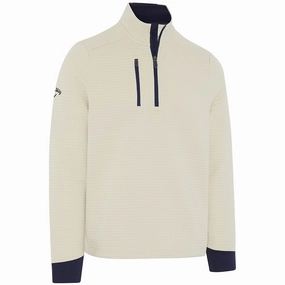product gift wrapping Callaway Midweight Textured 1/4 Zip Pullover - Oatmeal