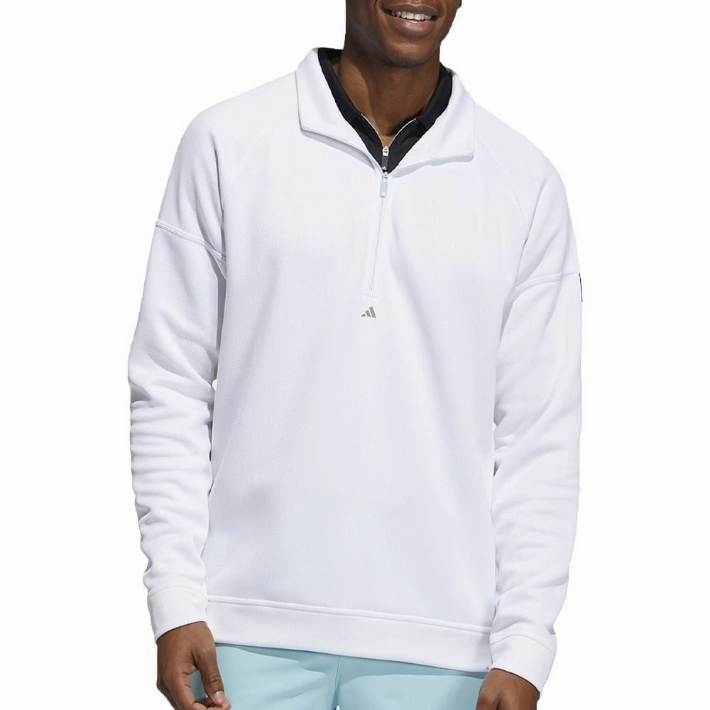 adidas Equipment 1/4 Zip Sweater - White/Hazy Sky Everyday Outfit