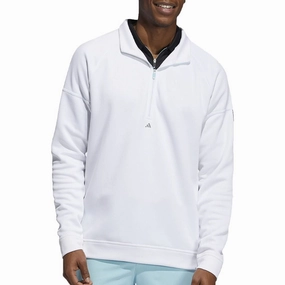 adidas Equipment 1/4 Zip Sweater - White/Hazy Sky Comfy Streetwear