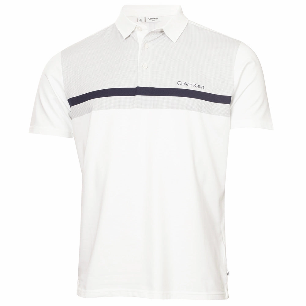 Fade Resistant Print Calvin Klein Clearview Polo Shirt - White