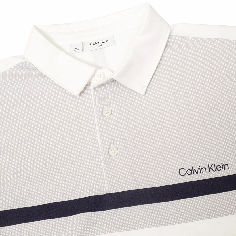 Calvin Klein Clearview Polo Shirt - White Lint Resistant Surface
