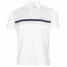 Fade Resistant Print Calvin Klein Clearview Polo Shirt - White