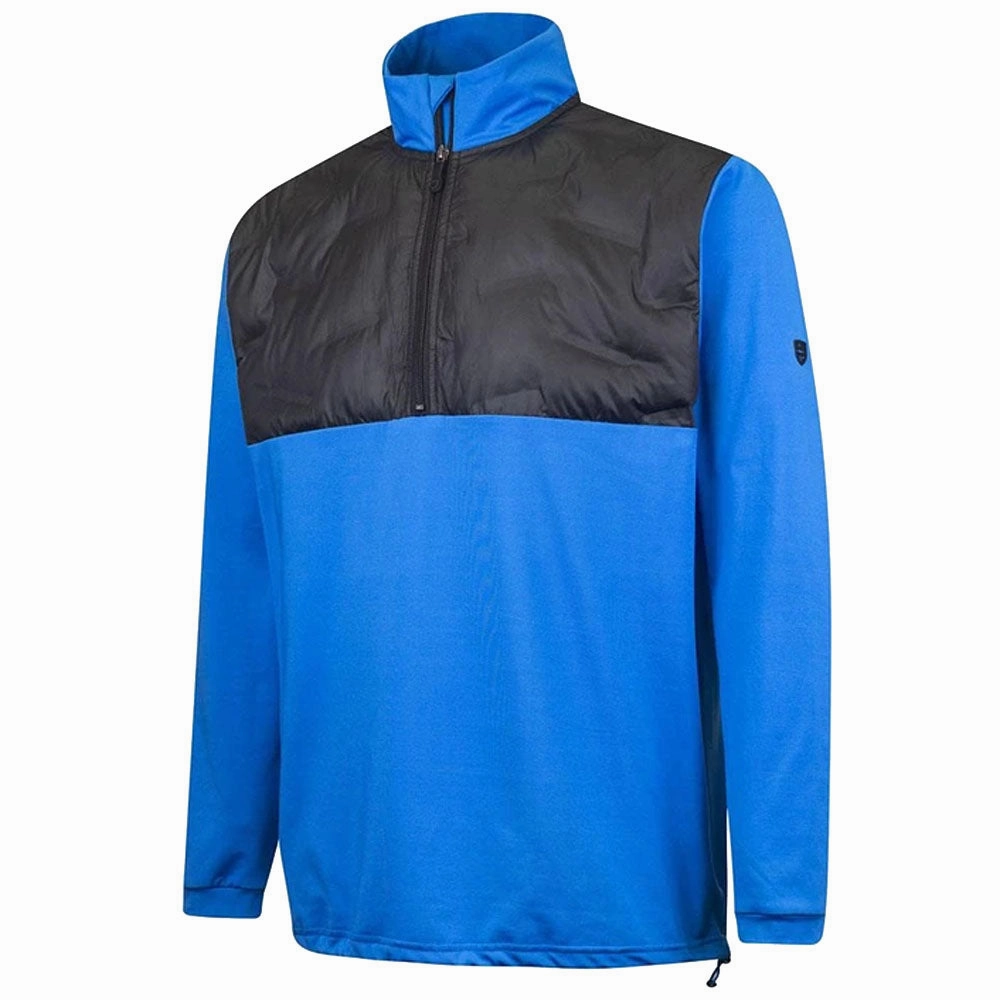 product swimming suitability product clip convenience Island Green 1/4 Zip Pullover with Padded Yoke - Marine/Black