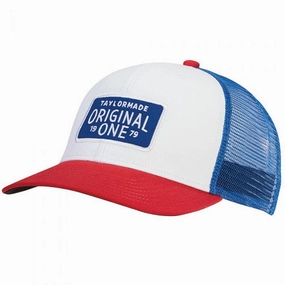 Soft Lining Gender Neutral TaylorMade Original One Trucker Cap - Red/White/Blue