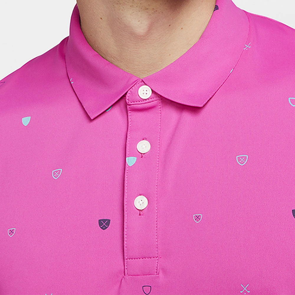 Nike Dri-FIT Player Printed Polo Shirt - Active Pink/Brushed Silver Fashionable Piece