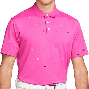 Nike Dri-FIT Player Printed Polo Shirt - Active Pink/Brushed Silver Fashion Top Hypoallergenic Textile