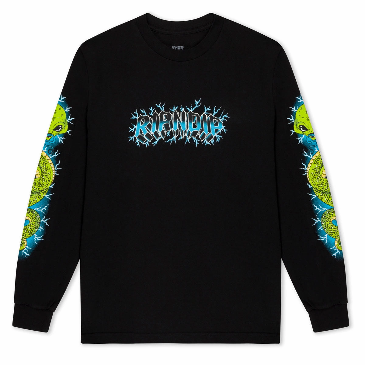 RIPNDIP Skull And Bones Long Sleeve T-Shirt - Black Thermal Regulating Layer Geometric Print