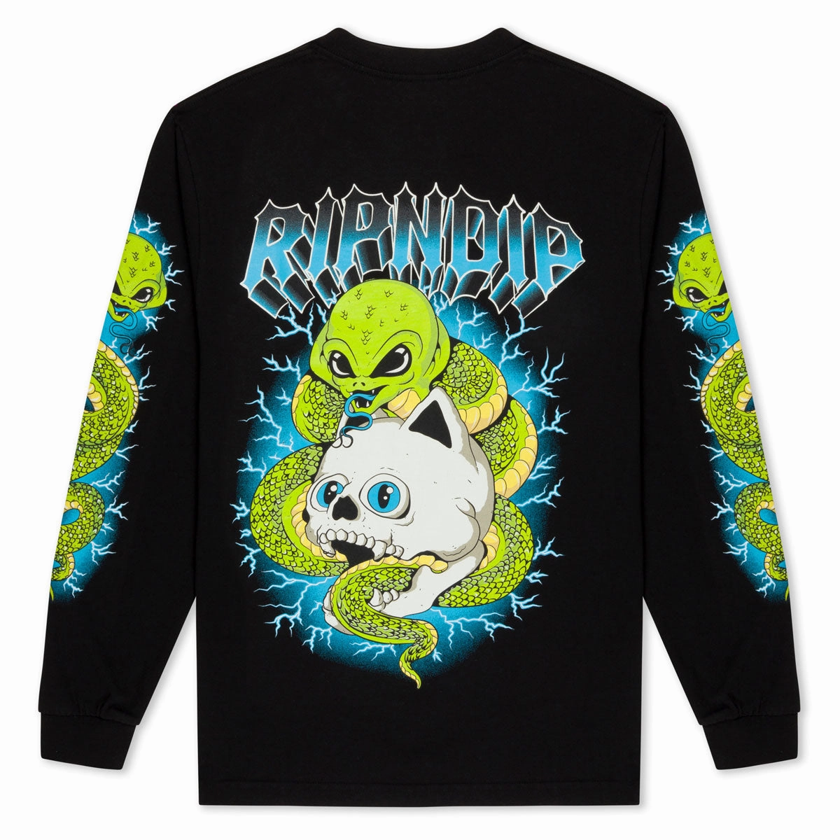 RIPNDIP Skull And Bones Long Sleeve T-Shirt - Black Chic Casual Wear
