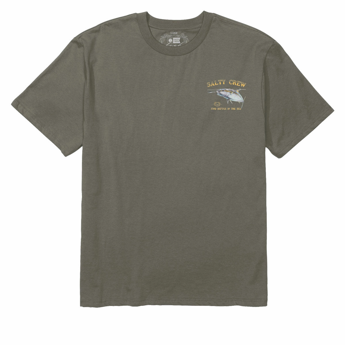 Salty Crew Surface Classic T-Shirt - Dusty Olive Abrasion Resistant Fabric