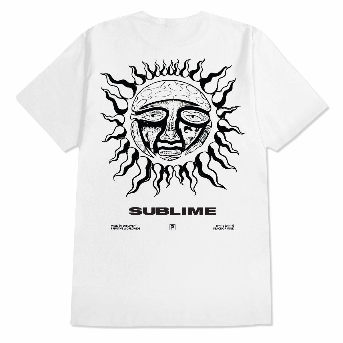 Primitive x Sublime Arise T-Shirt - White All Season Wear Versatile Outfit