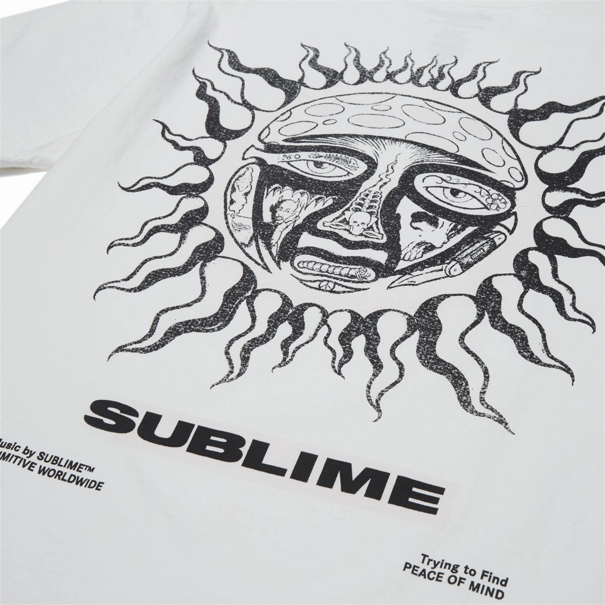Primitive x Sublime Arise T-Shirt - White Layered Hem Design Versatile Comfort Style