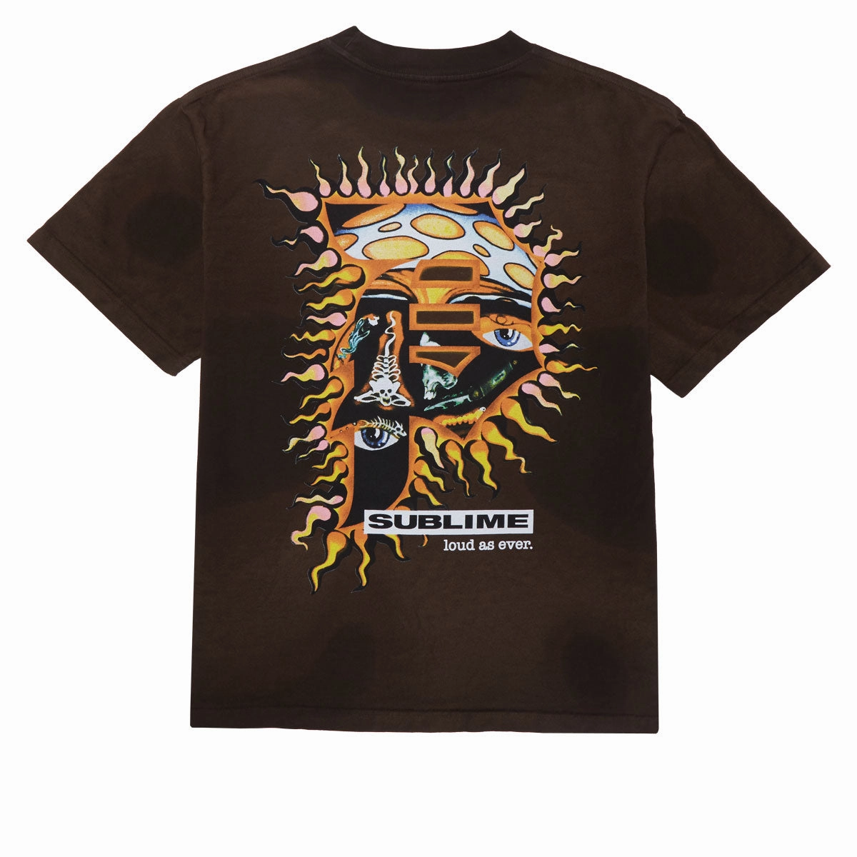 Odor-resistant Formal Style Primitive x Sublime Dirty P T-Shirt - Brown