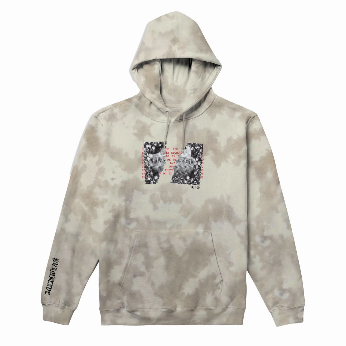 Hidden Pocket Compartments Stretchable Waistband Primitive x Sublime Rhythm Hoodie - Sand