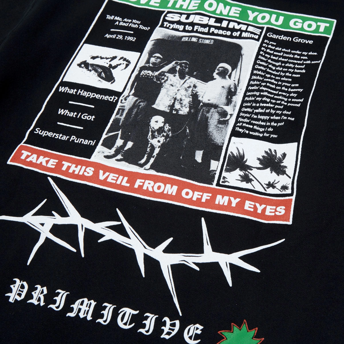 Primitive x Sublime Zine Hoodie - Black Modern Aesthetic Urban Utility
