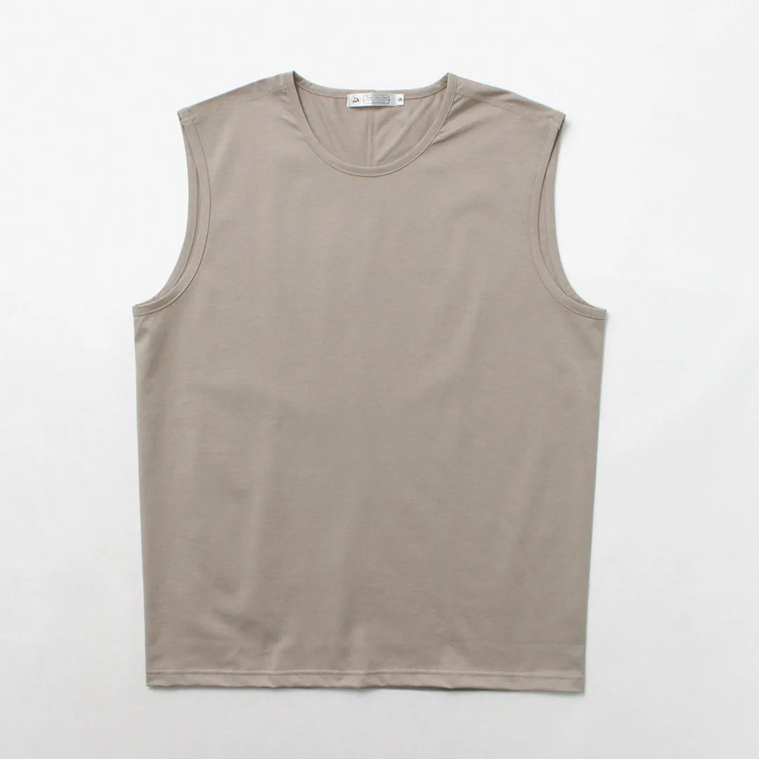 RE MADE IN TOKYO JAPAN / Perfect Inner Sleeveless T-Shirt Foam Print Detail Solid color purity