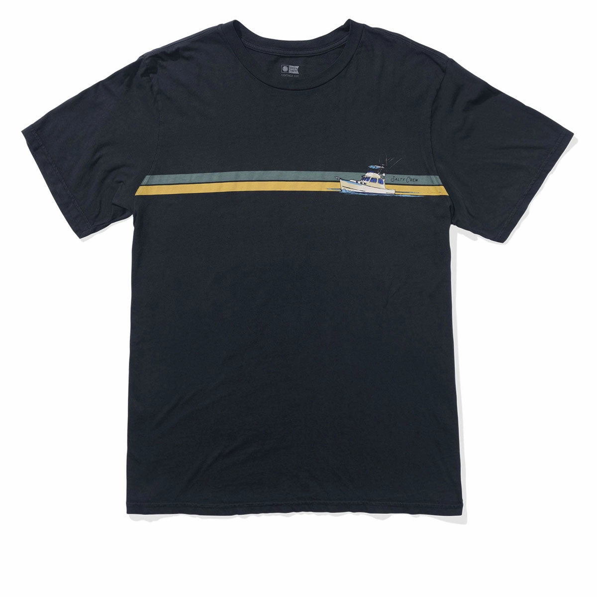 Salty Crew Schooner Vintage T-Shirt - Vintage Black All-Season Comfort Wear Travel Friendly