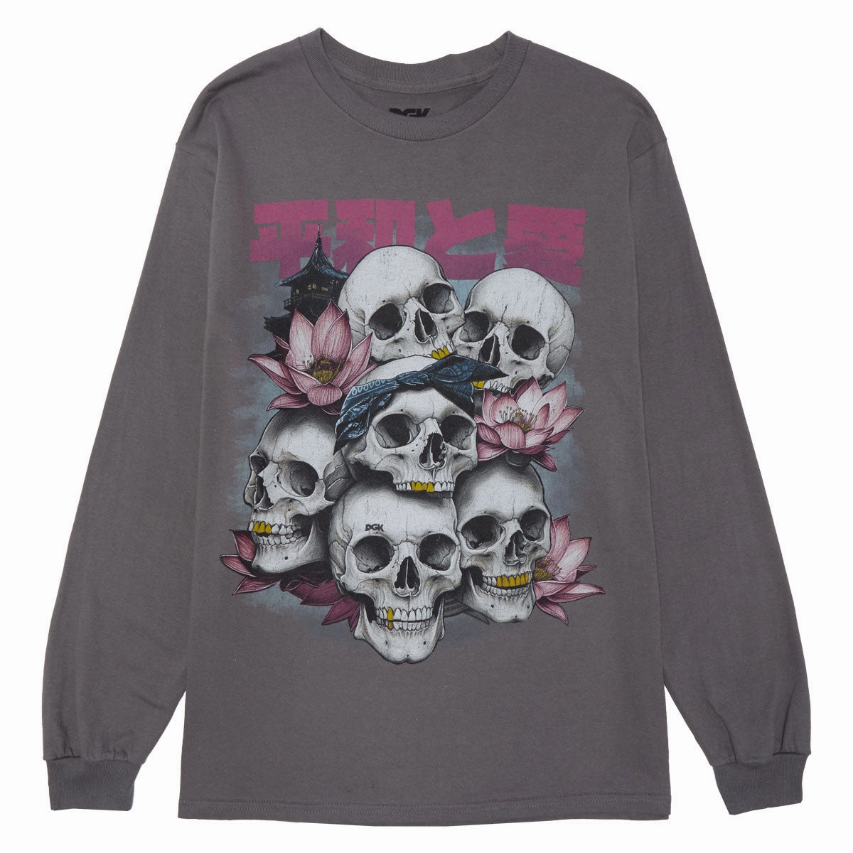 DGK Peace And Love Long Sleeve T-Shirt - Charcoal Active Essentials Simple and Chic