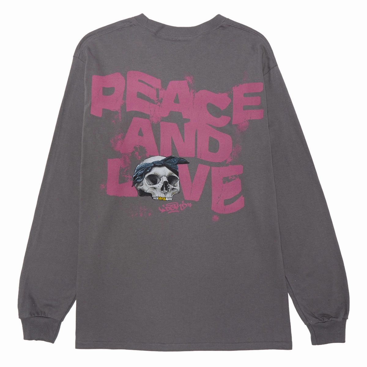 TaglessDesign DGK Peace And Love Long Sleeve T-Shirt - Charcoal
