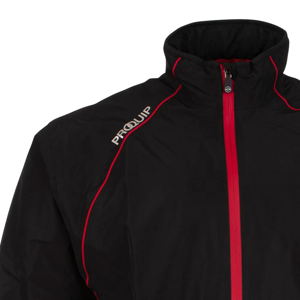 Adjustable Cuff ProQuip Aquatec Waterproof Jacket - Black/Red