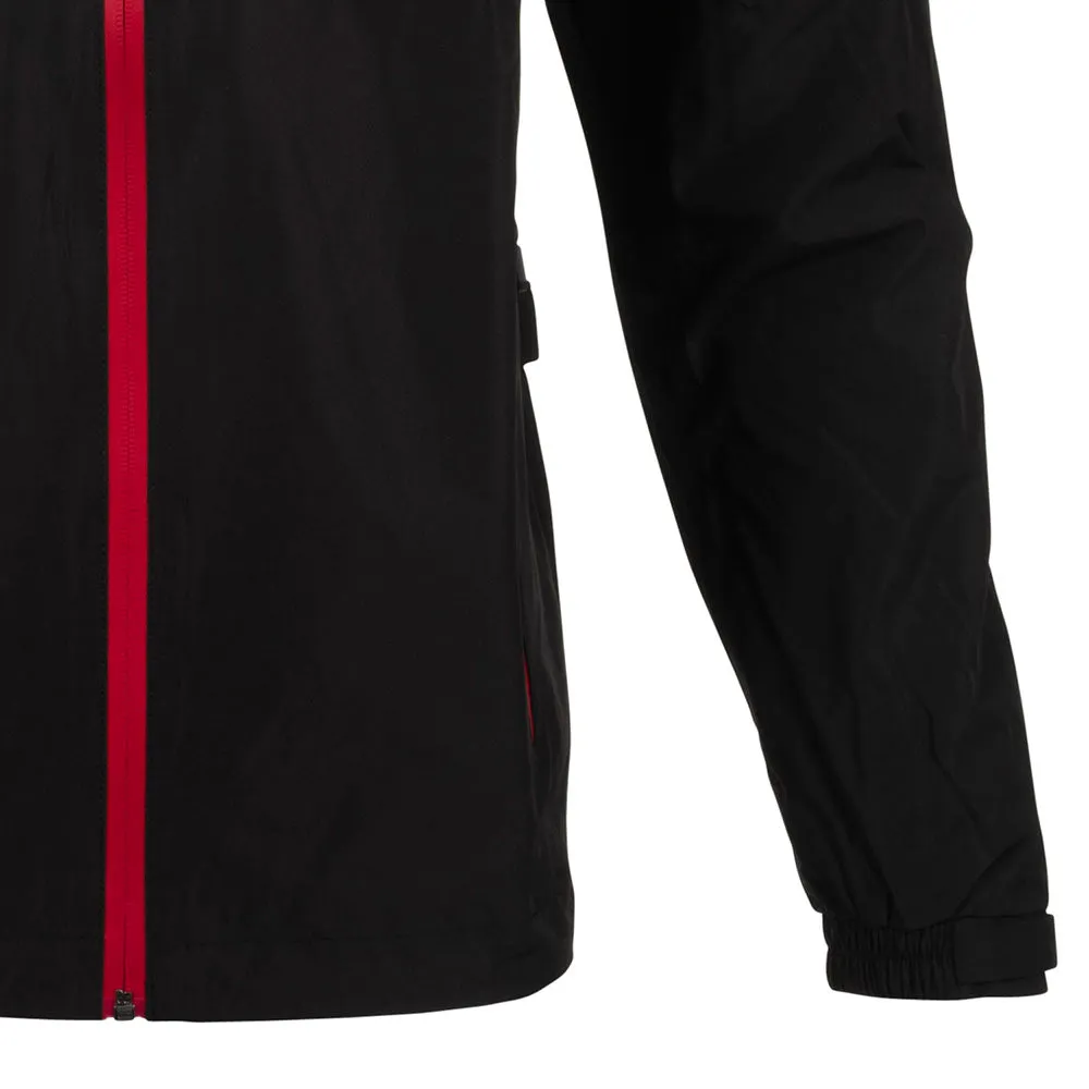 ProQuip Aquatec Waterproof Jacket - Black/Red MoistureWickingInterior Shawl Lapel