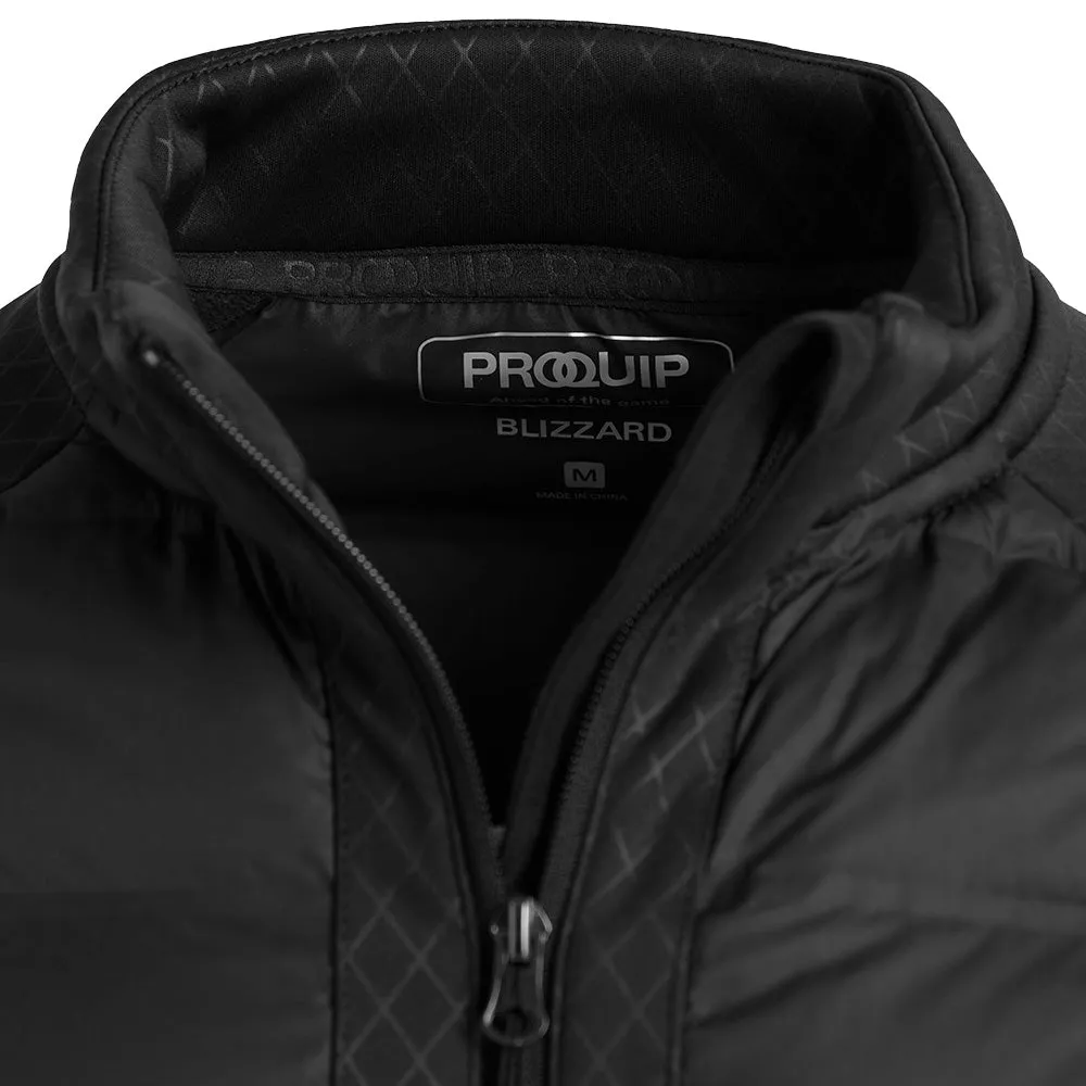 Hidden Storage Compartment ProQuip Blizzard Quilt Puffer Jacket - Black