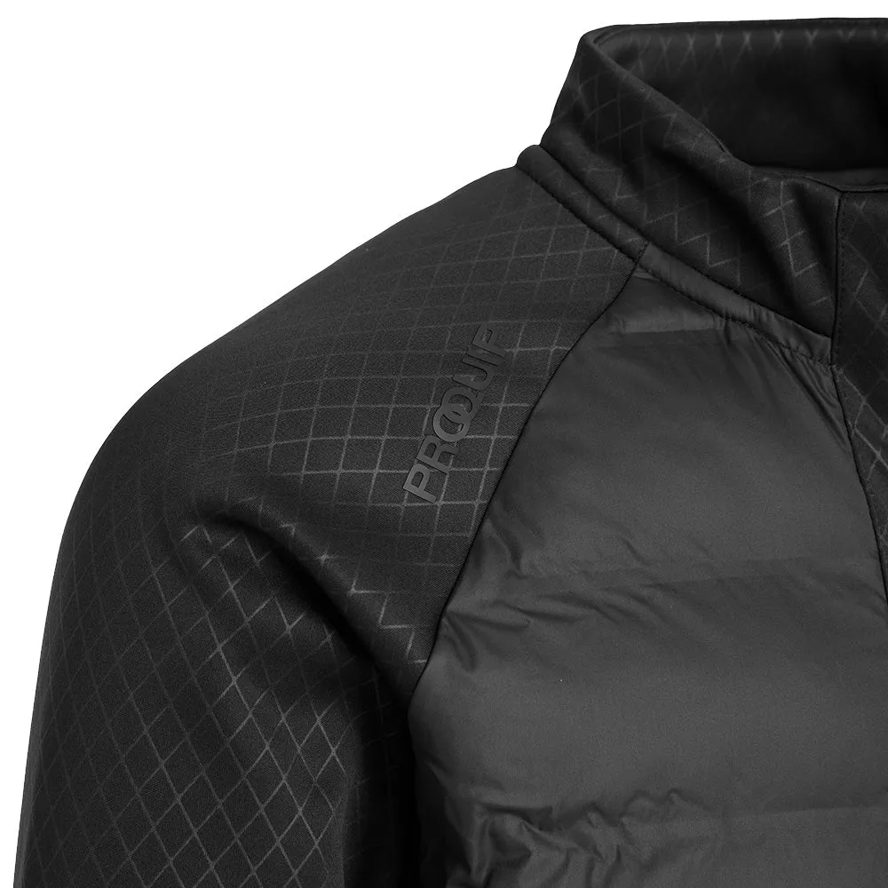 ProQuip Blizzard Quilt Puffer Jacket - Black Adjustable Cuffs Seamless Shoulder Construction