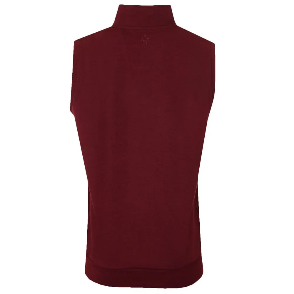 ProQuip Breeze 1/2 Zip Windproof Pullover Vest - Wine blurriness made in USA
